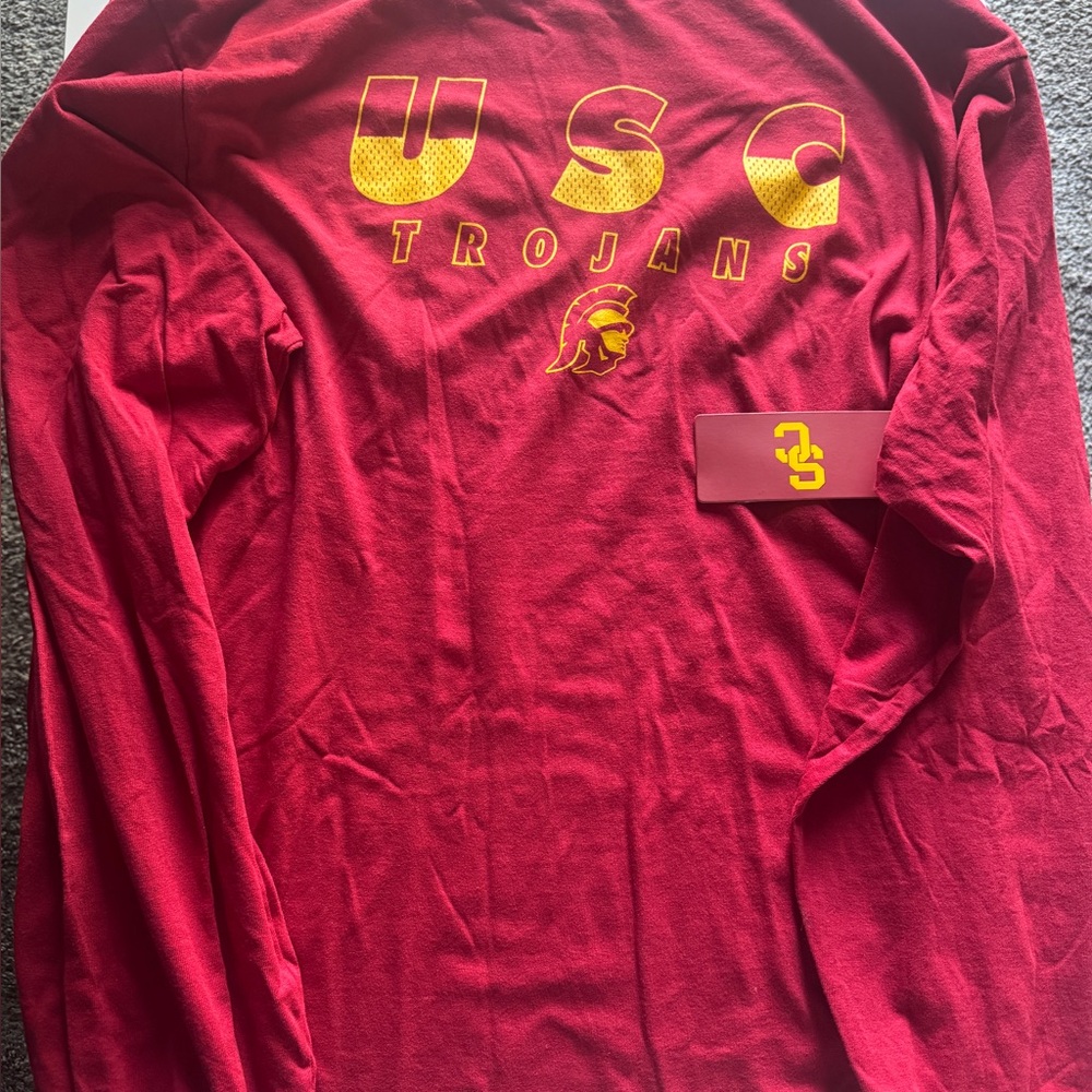 USC Trojans Maroon Long Sleeve Shirt NWT